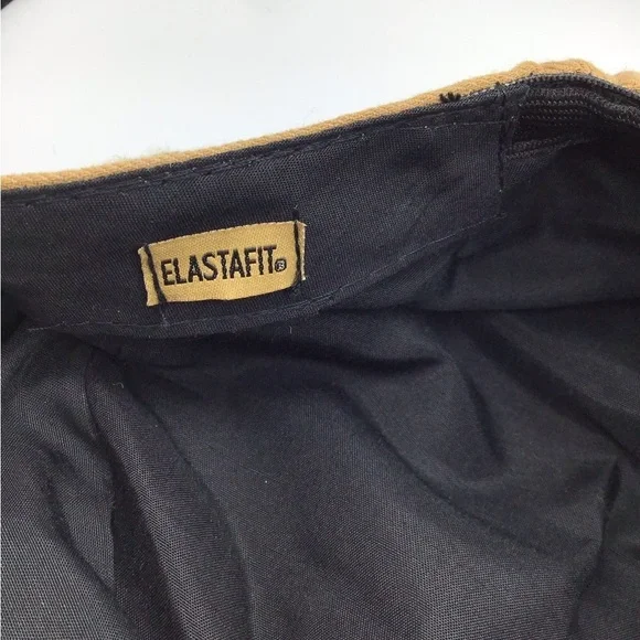 Women's Brown Baker Boy Hat Mixed Tweed & Fabric with 3 buttons on right side - Picture 4 of 9